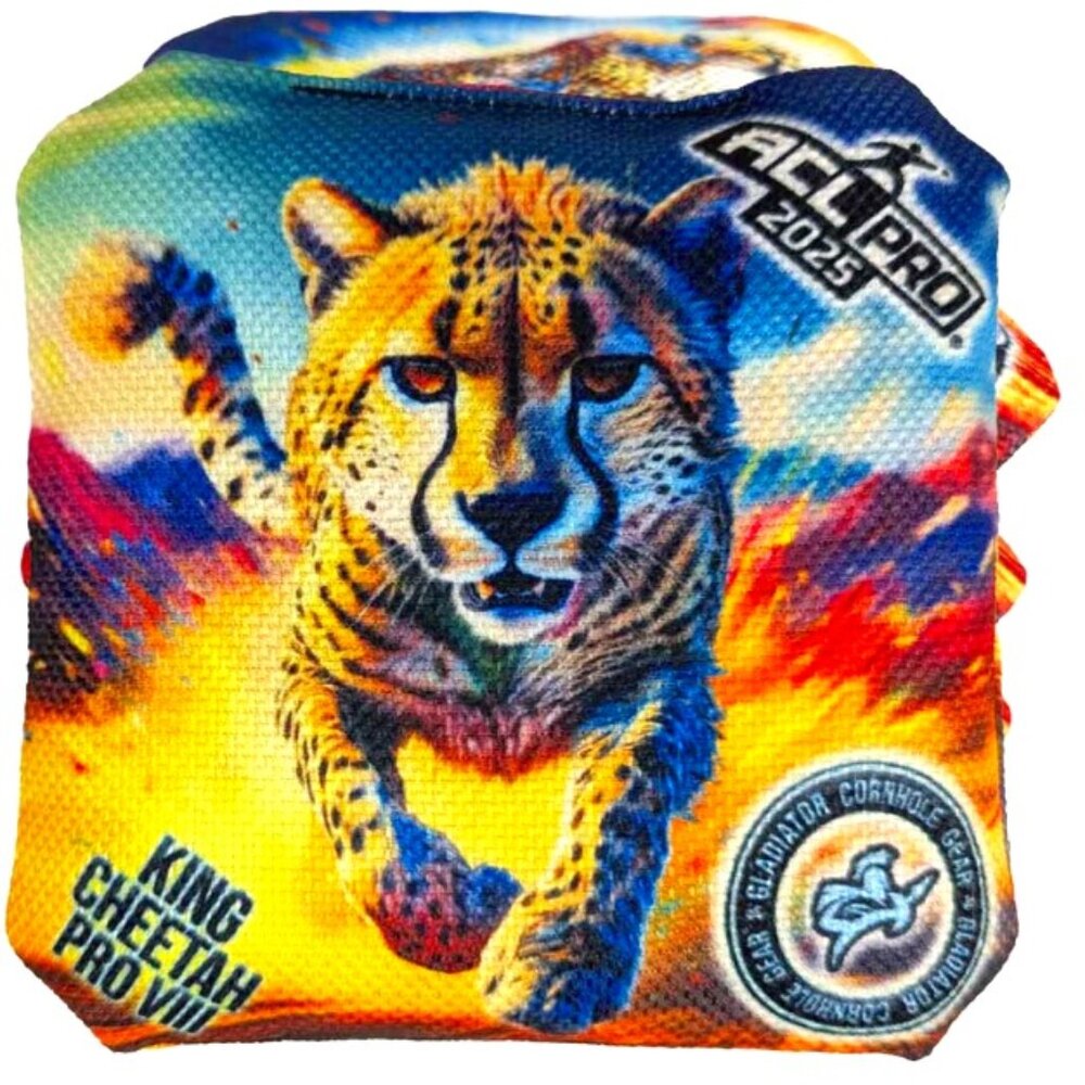 Gladiator Cornhole Gear 2025 King Cheetah Pro Bags & Sidekick carrying case